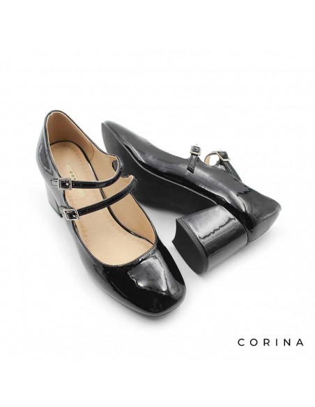 zapato negro charol mujer