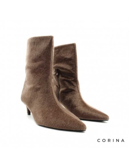 botines marrones tacon fino​