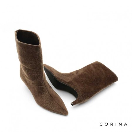 botines marrones mujer tacon fino​