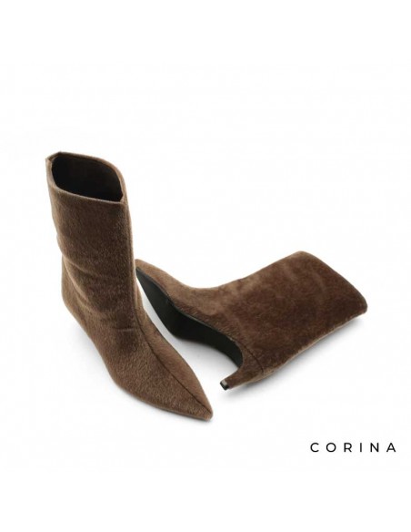 botines marrones mujer tacon fino​