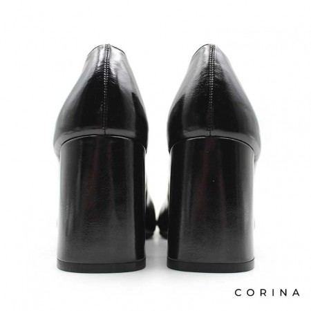 zapato tacon ancho negro​