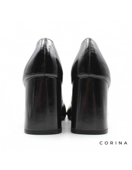 zapato tacon ancho negro​