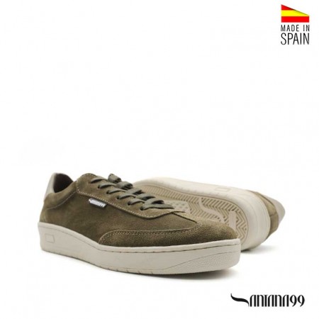 deportiva casual kaki suela beige