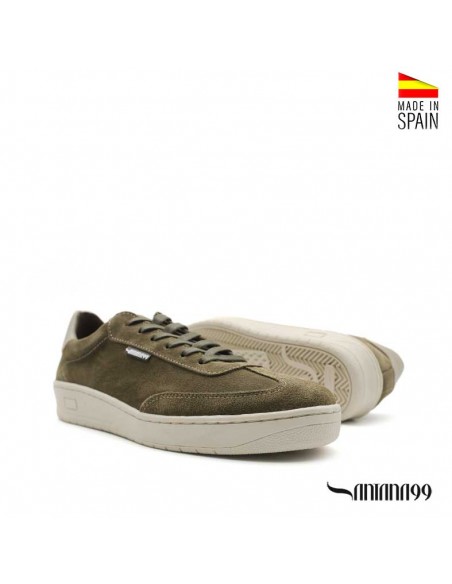 deportiva casual kaki suela beige