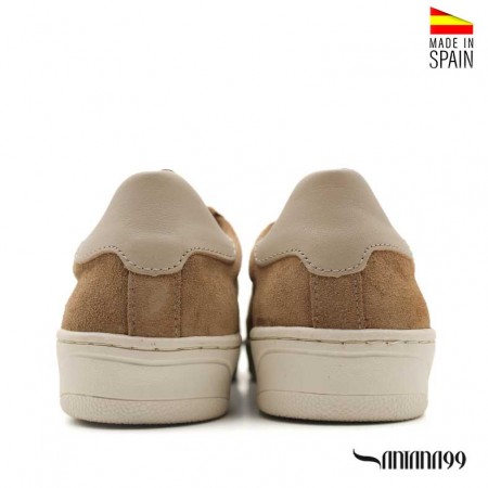 zapatilla marrón claro hombre