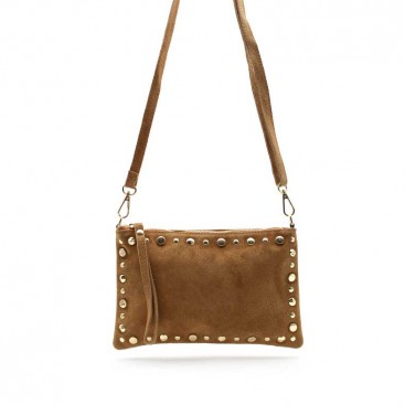 bolso camel serraje