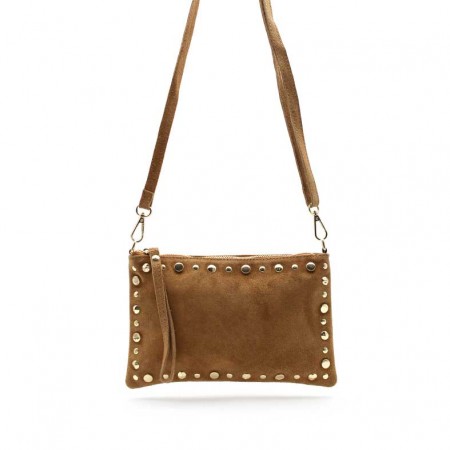 bolso camel serraje