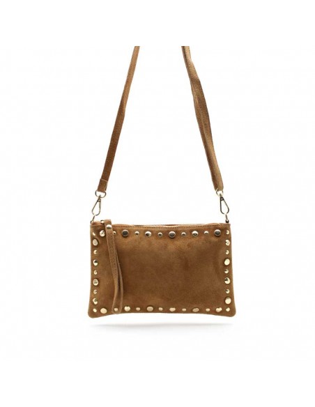 bolso camel serraje