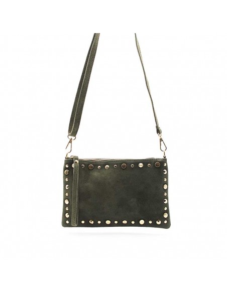 bolsos caqui serraje