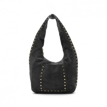 bolso de hombro negro serraje