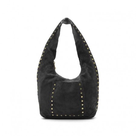 bolso de hombro negro serraje