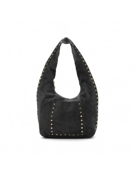 bolso de hombro negro serraje