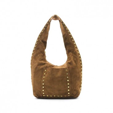 bolso de hombro piel camel