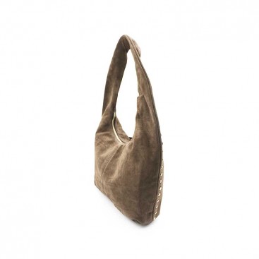 bolso serraje taupe mujer