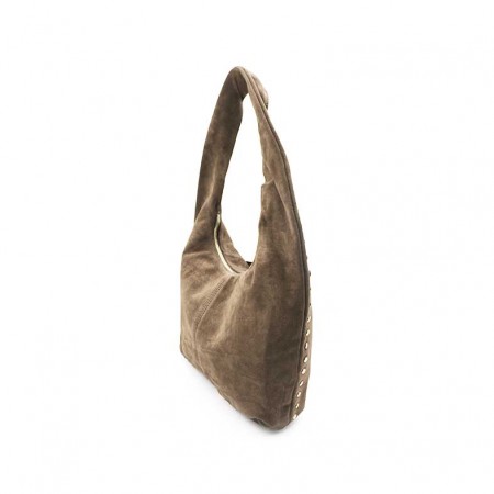 bolso serraje taupe mujer