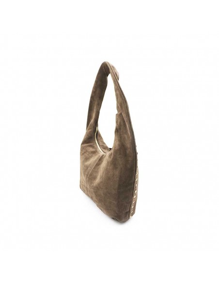 bolso serraje taupe mujer