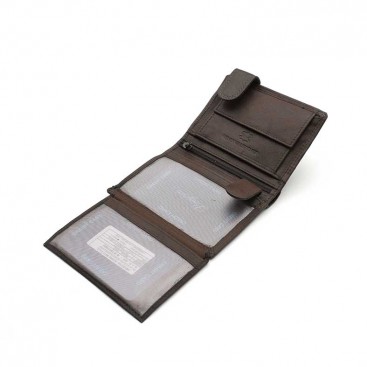 cartera marrón con monedero