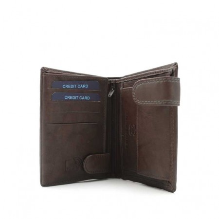 cartera hombre marrón interior