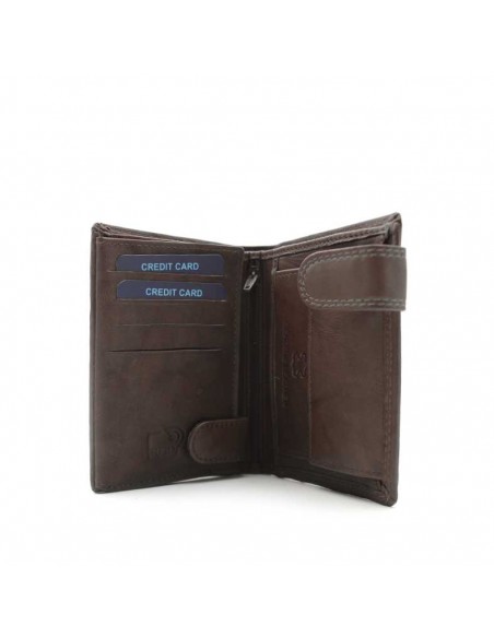 cartera hombre marrón interior