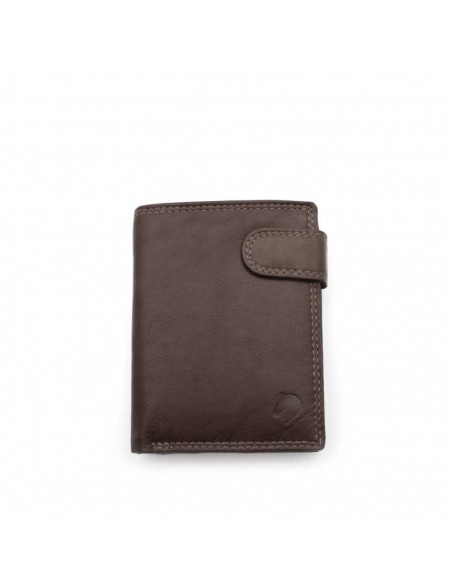 cartera piel marrón hombre