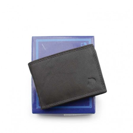 cartera hombre negra con monedero