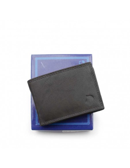 cartera hombre negra con monedero