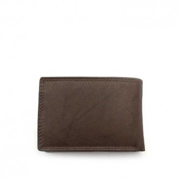 cartera marrón con RFID