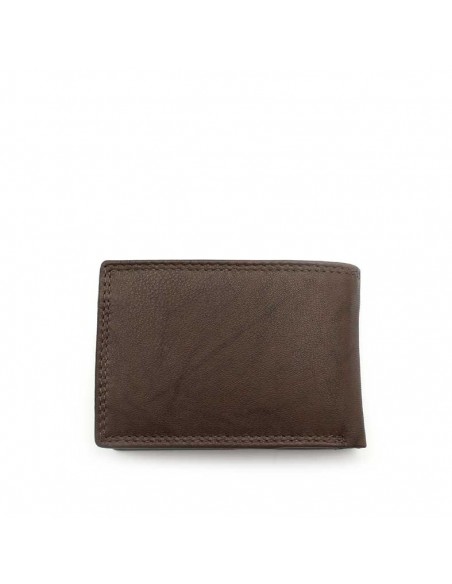 cartera marrón con RFID
