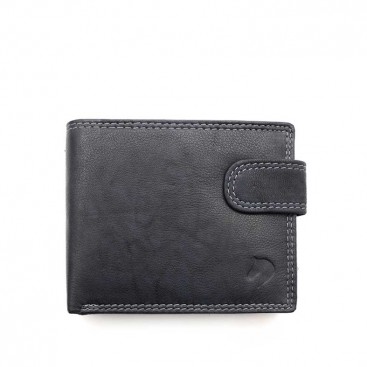 cartera piel hombre azul marino