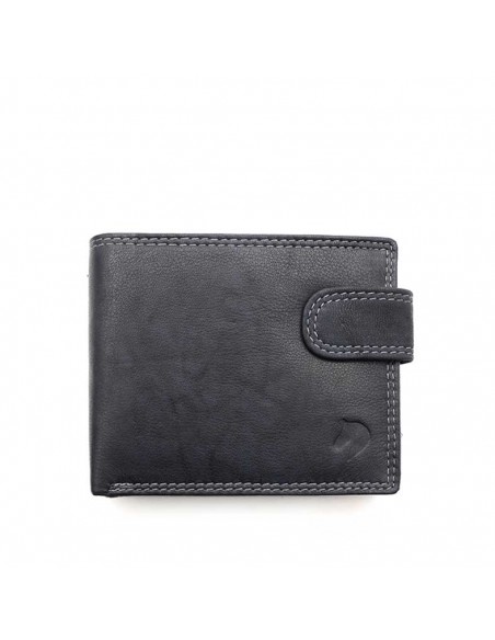 cartera piel hombre azul marino