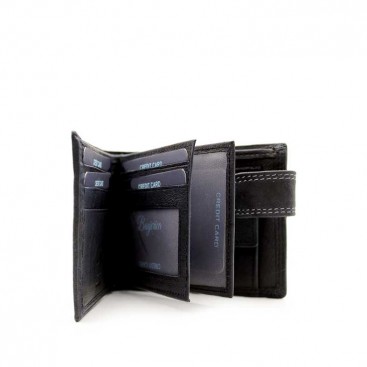 billetera piel azul marino