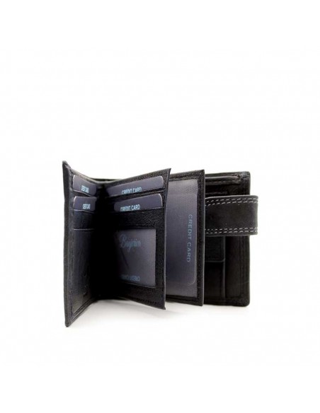 billetera piel azul marino