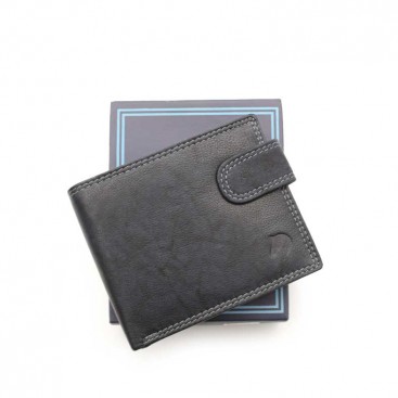 carteras de piel para hombre negra