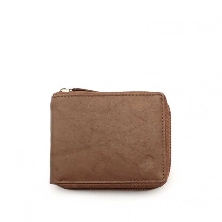 cartera con cremallera hombre camel