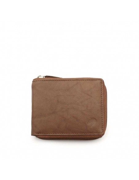 cartera con cremallera hombre camel