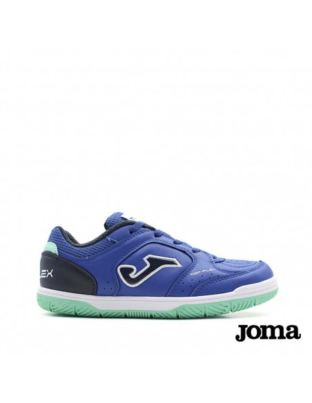 zapatillas joma fútbol sala top flex jr 2604 azul niño