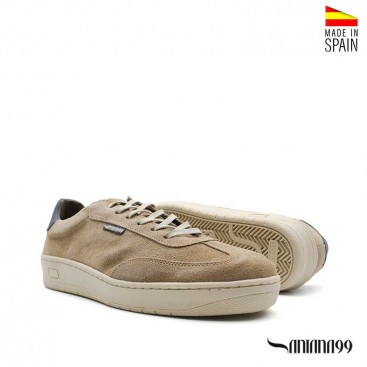 calzado de piel serraje hombre color taupe fabricado en España