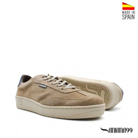 calzado de piel serraje hombre color taupe fabricado en España