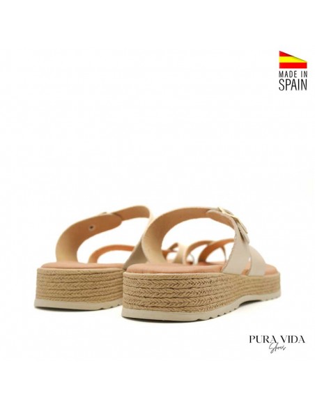 sandalia plataforma comoda dedo piel