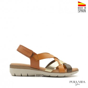 sandalia multicolor mujer cuña