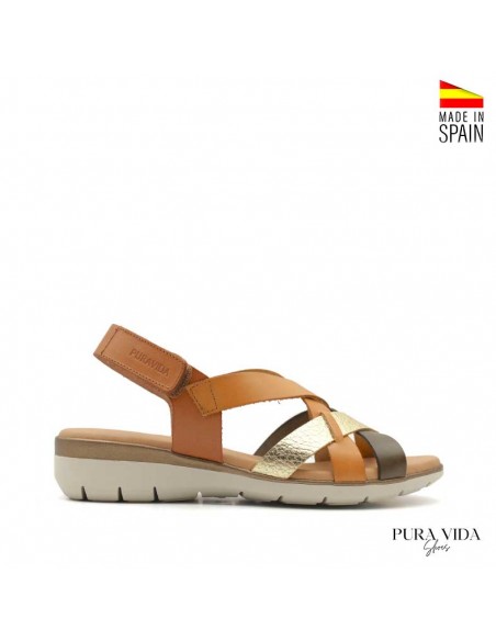 sandalia multicolor mujer cuña