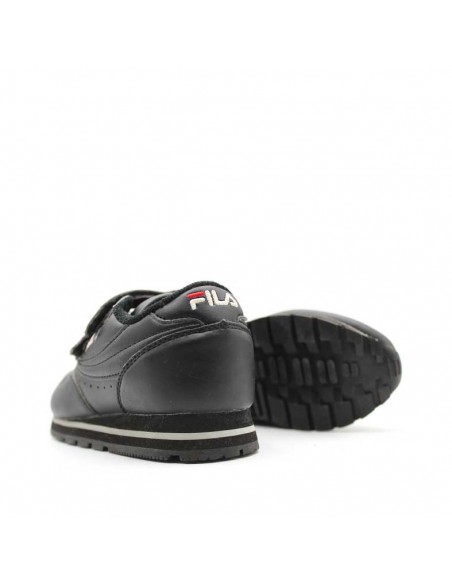 deportivas fila negro niño velcro