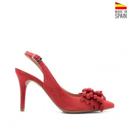 Zapato rojo serraje salon