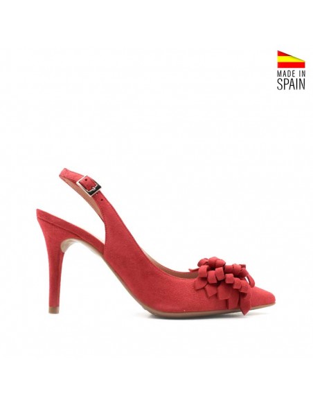 Zapato rojo serraje salon