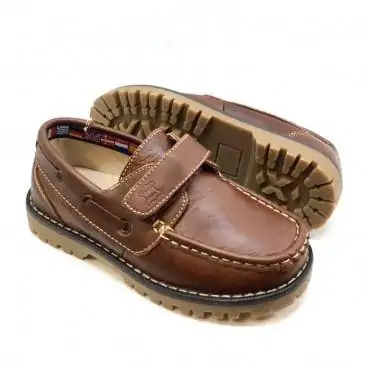 NÁUTICO VELCRO DE PIEL CUERO niño