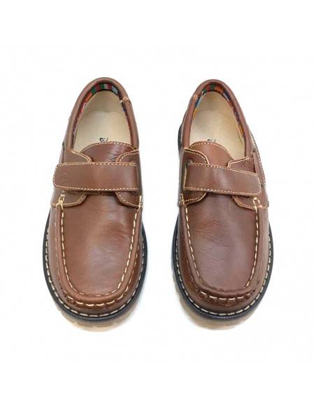 NÁUTICO VELCRO DE PIEL CUERO niño