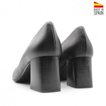 zapato de tacón negro mujer