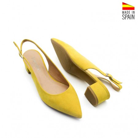 zapato ante amarillo