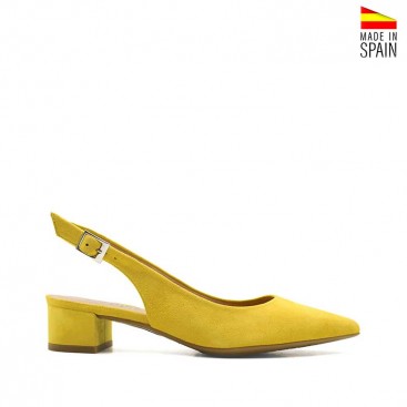 zapato destalonado amarillo