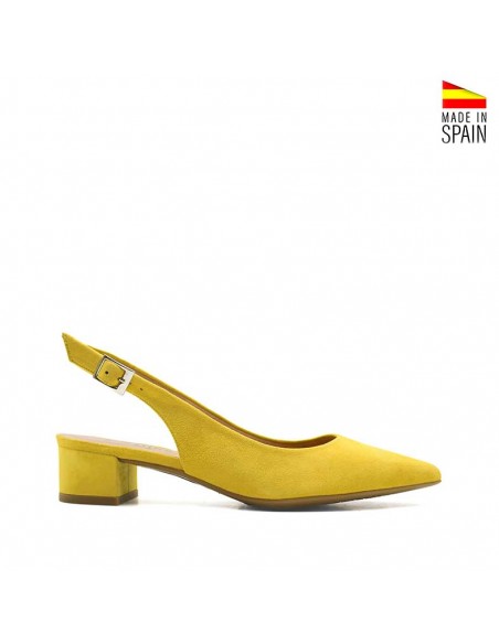 zapato destalonado amarillo
